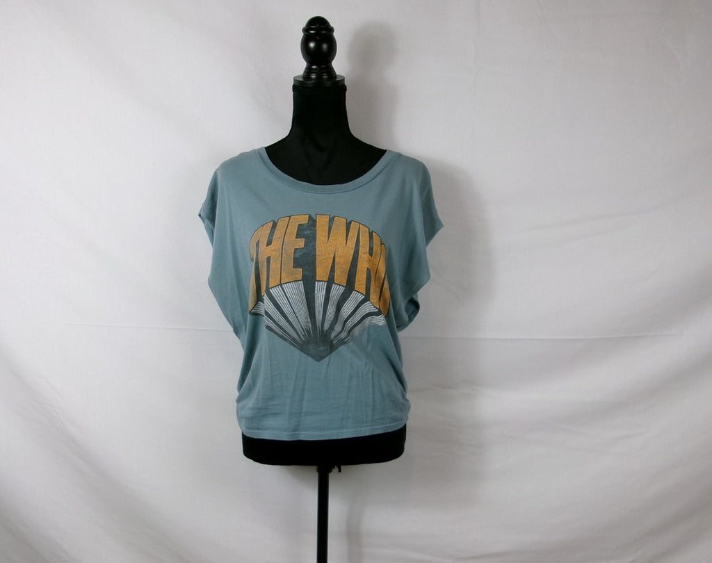 The Who Graphic Muscle Tee – Ruched Side – front
