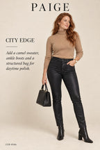 PAIGE High Rise Muse Coated Jeans – styled: City Edge