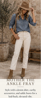 MOTHER The Dazzler Ankle Fray – Superstition – styled editorial look 3