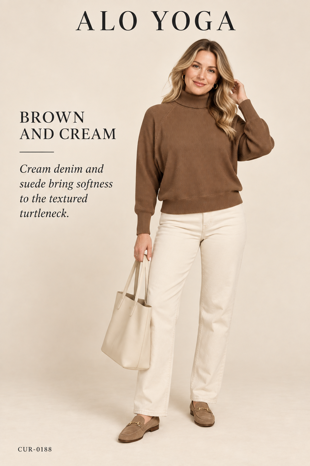Alo Yoga Ribbed Turtleneck Long-Sleeve Top – Brown