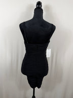 O.Vianca 3-Strap V-Neck Bodycon Dress – Black – back