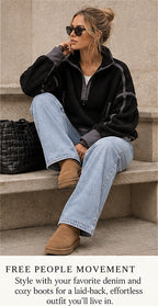 Free People Mountain High Half-Zip Fleece – styled editorial look 2