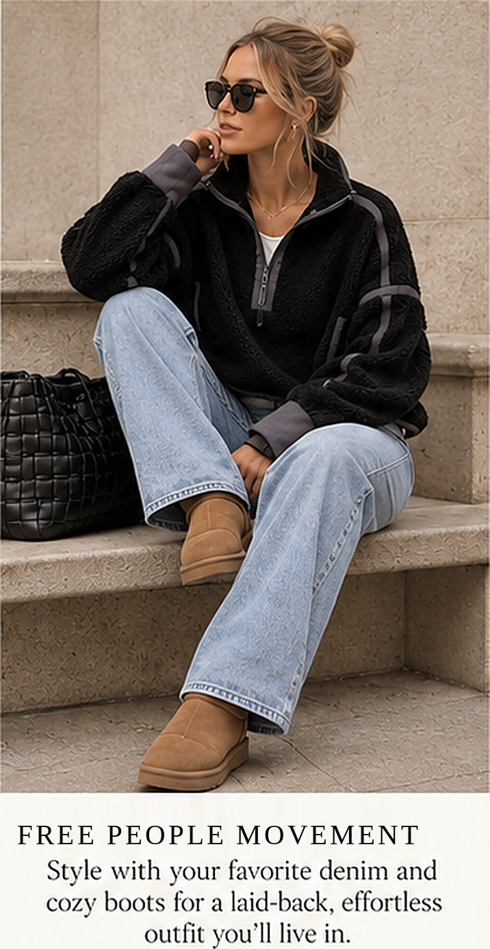 Free People Mountain High Half-Zip Fleece – styled editorial look 2