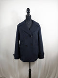 Vince Double-Breasted Wool Peacoat – Navy – front
