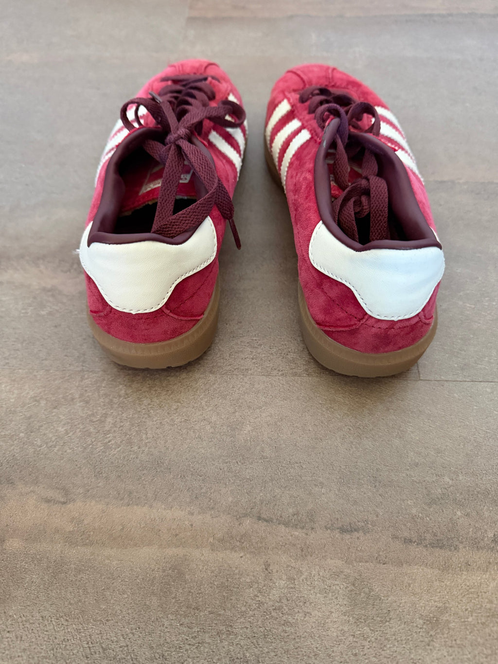 adidas Bermuda Suede Sneakers – Wine Red / White