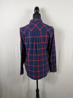 J.Crew Plaid Button-Down Shirt – Navy/Red – back
