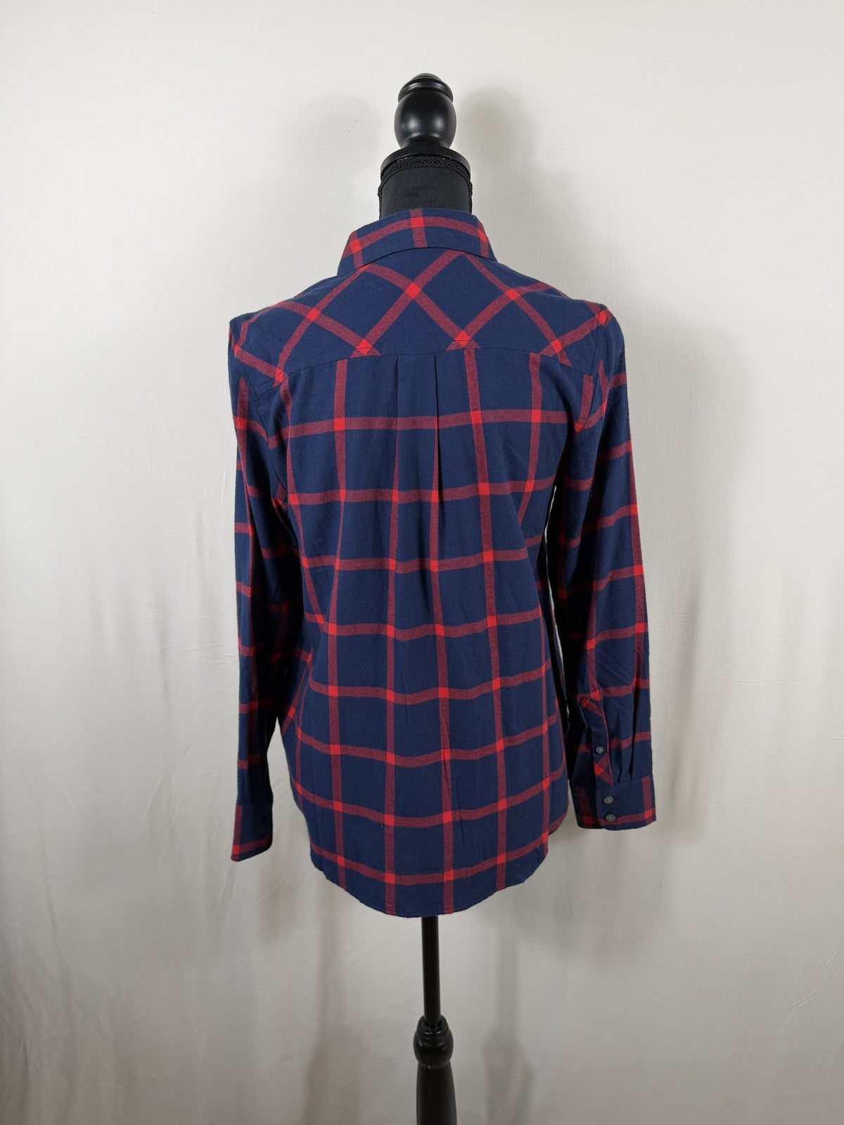 J.Crew Plaid Button-Down Shirt – Navy/Red – back
