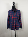 J.Crew Plaid Button-Down Shirt – Navy/Red – front