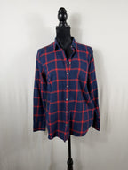 J.Crew Plaid Button-Down Shirt – Navy/Red – front