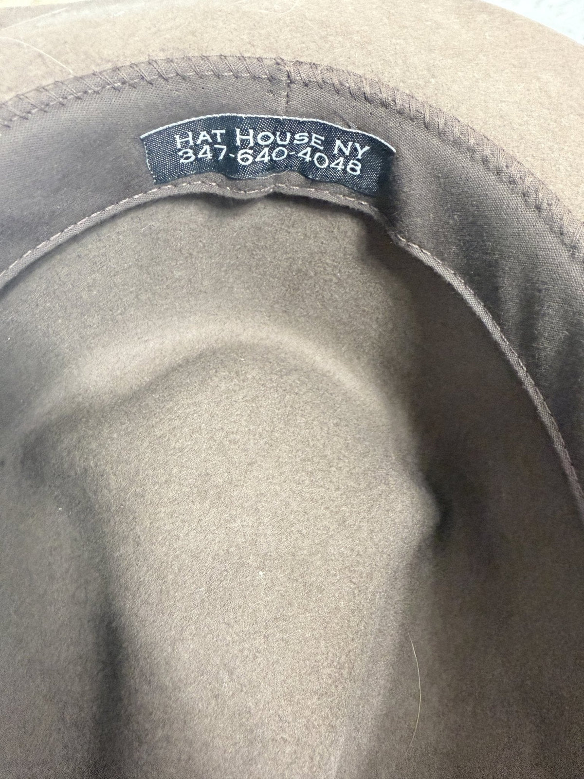 The Hat House Brown Wool Hat - care label