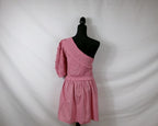 Sea Pink One-Shoulder Cotton Dress – back