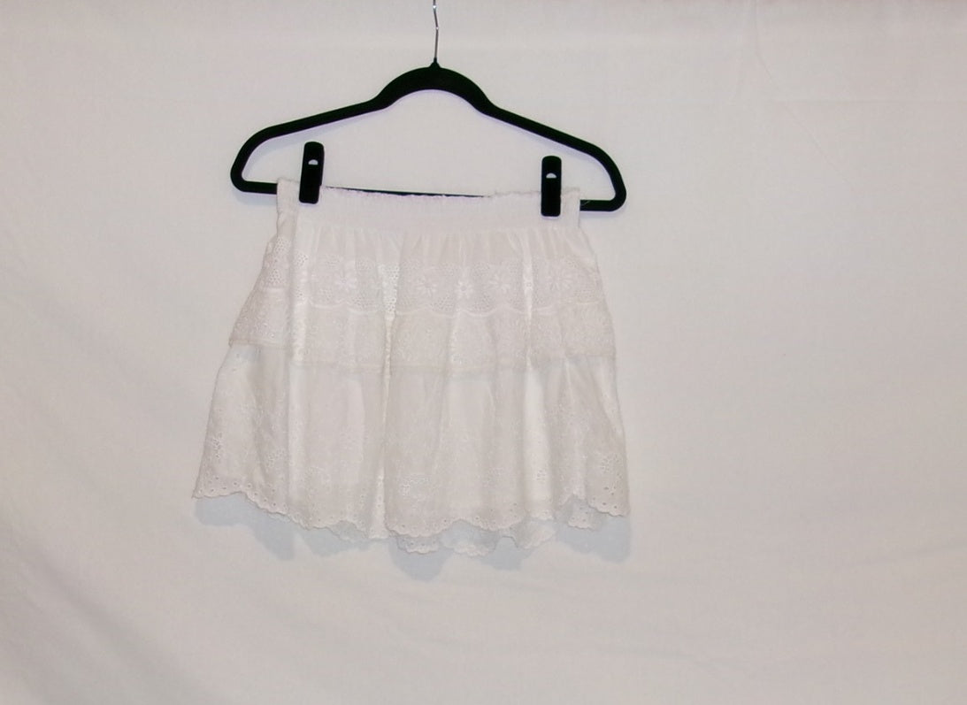 LoveShackFancy Charmaine Skirt – Antique White – back