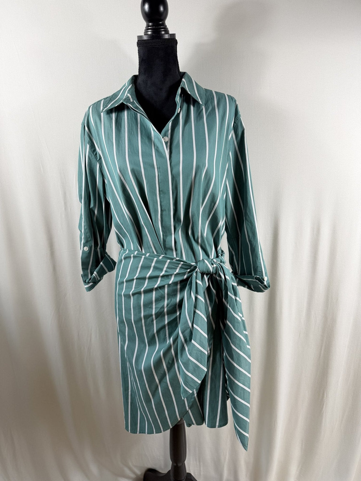 Derek Lam 10 Crosby Charlotte Tie Waist Shirt Dress - front