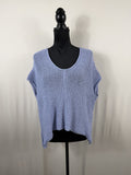 Wooden Ships Maui V Tee Cotton Sweater – Arctic Blue – front