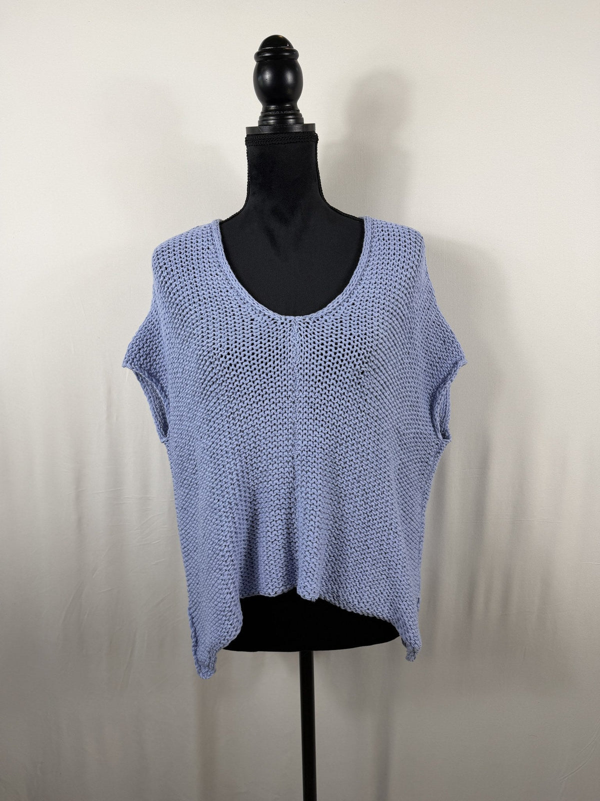Wooden Ships Maui V Tee Cotton Sweater – Arctic Blue – front
