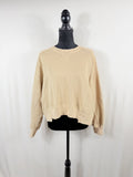 Free People Brown Oversized Sweatshirt – front