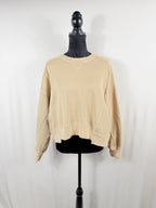 Free People Brown Oversized Sweatshirt – front