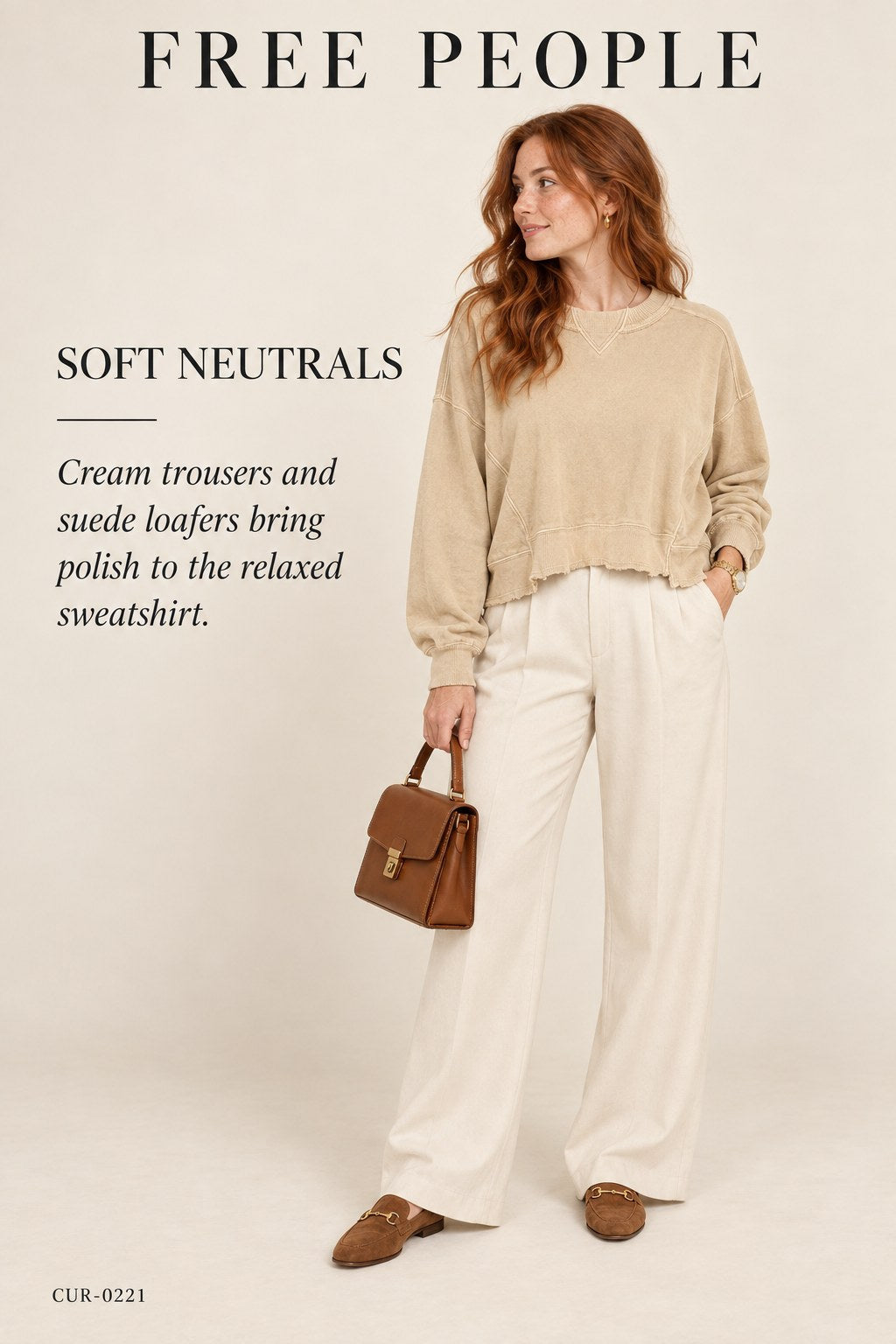 Free People Brown Oversized Sweatshirt – styled: Soft Neutrals