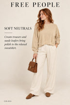 Free People Brown Oversized Sweatshirt – styled: Soft Neutrals