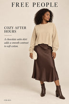 Free People Brown Oversized Sweatshirt – styled: Cozy After Hours
