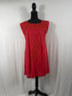J.Marie Embroidered Shift Dress – Red – front view 2