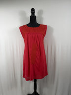 J.Marie Embroidered Shift Dress – Red – front