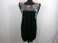 J.Marie Black Floral Mexican Señorita Dress – front
