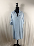 Bella Dahl A-Line Chambray Tencel Dress - front