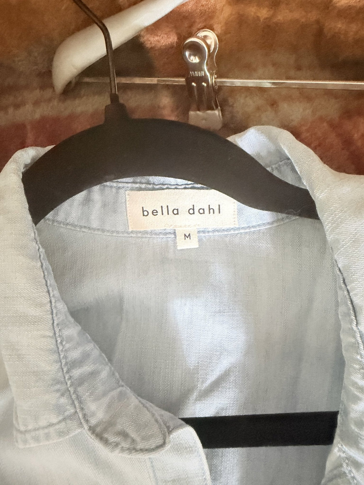 Bella Dahl A-Line Chambray Tencel Dress - care label