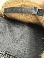 Jenni Kayne Alpaca V-Neck Button-Front Cardigan – Camel – label