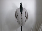 Jenni Kayne Bouclé V-Neck Button-Front Cardigan – Grey – front
