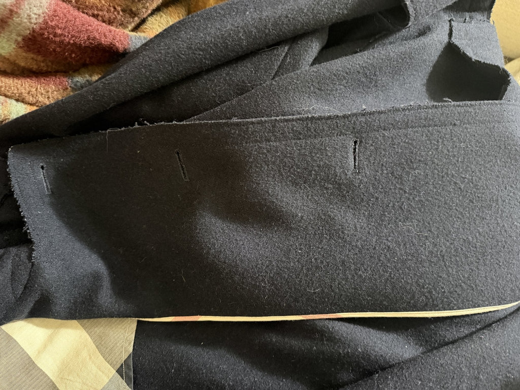 Burberry Brit Black Wool Toggle Coat - detail