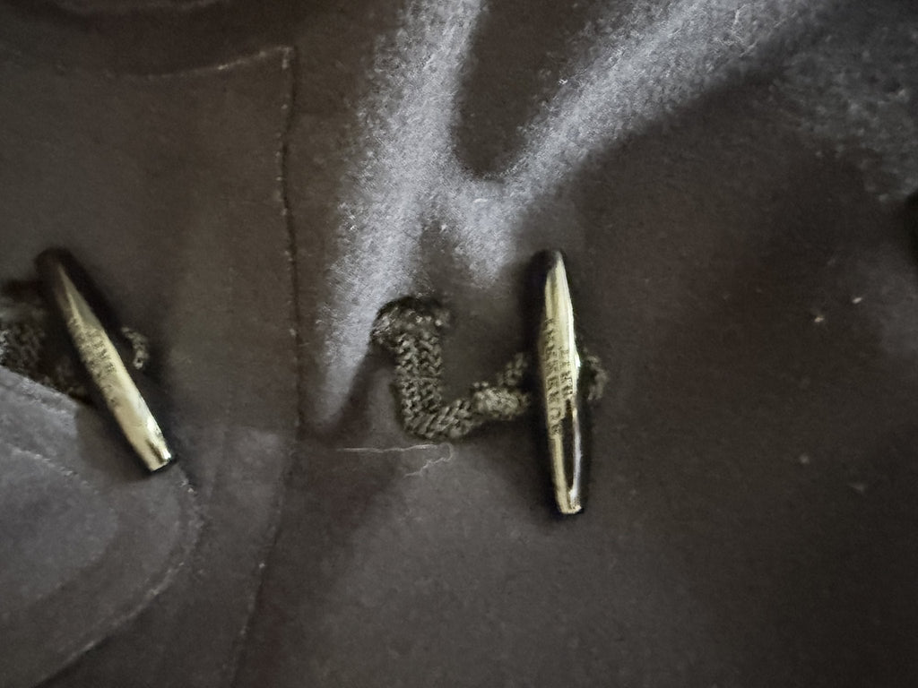 Burberry Brit Black Wool Toggle Coat - detail