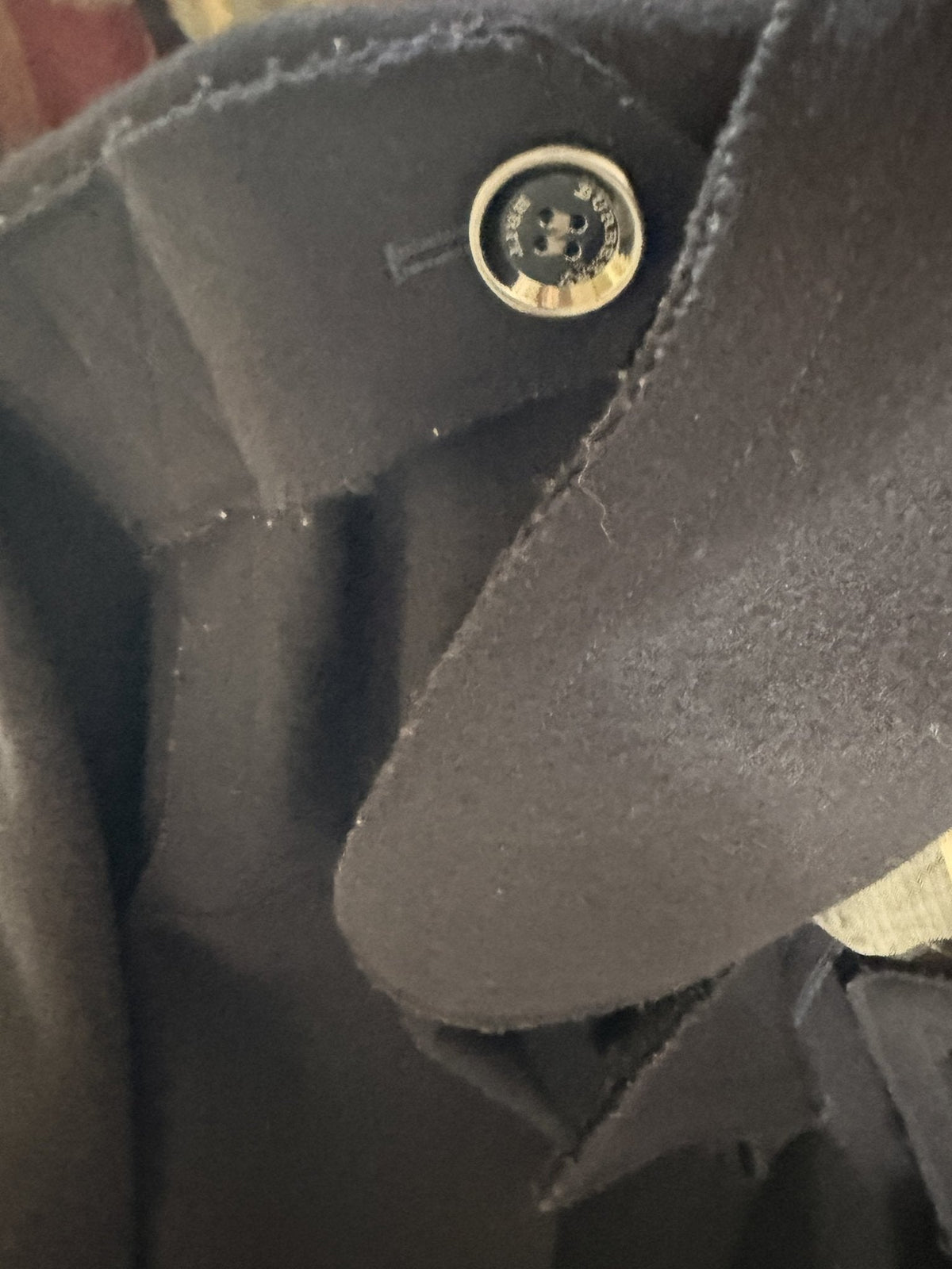 Burberry Brit Black Wool Toggle Coat - detail