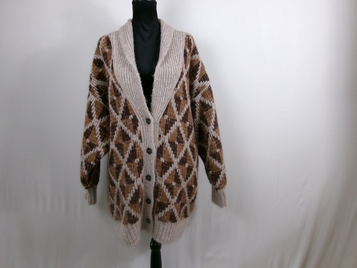 FRAME Grandfather Shawl Cardigan – Cream Multi – front