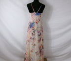 Hunter Bell Watercolor Print Maxi Gown – back