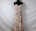 Hunter Bell Watercolor Print Maxi Gown – front