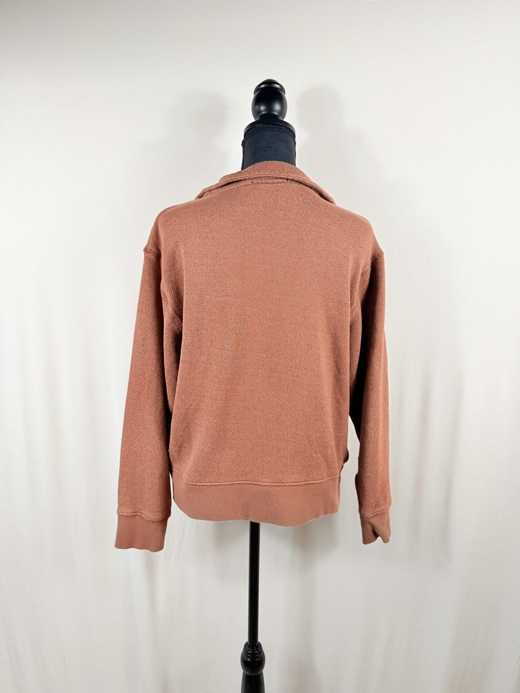 Jenni Kayne Rust Stand-Collar Zip Jacket – back