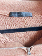 Jenni Kayne Rust Stand-Collar Zip Jacket – label
