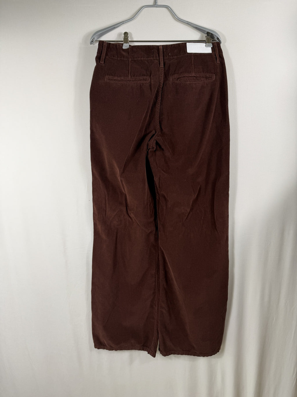 RE/DONE Brown Corduroy Mid-Rise Wide-Leg Pant – back