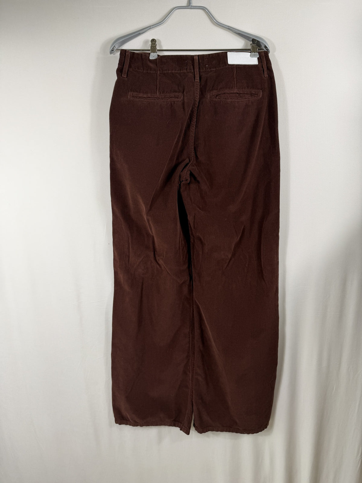 RE/DONE Brown Corduroy Mid-Rise Wide-Leg Pant – back