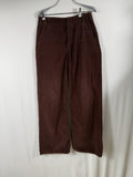 RE/DONE Brown Corduroy Mid-Rise Wide-Leg Pant – front