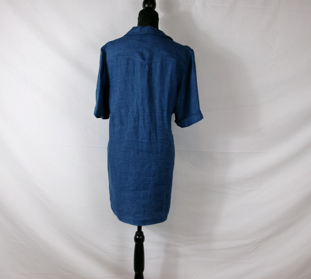 Sézane Solal Dress — Bright Blue – back
