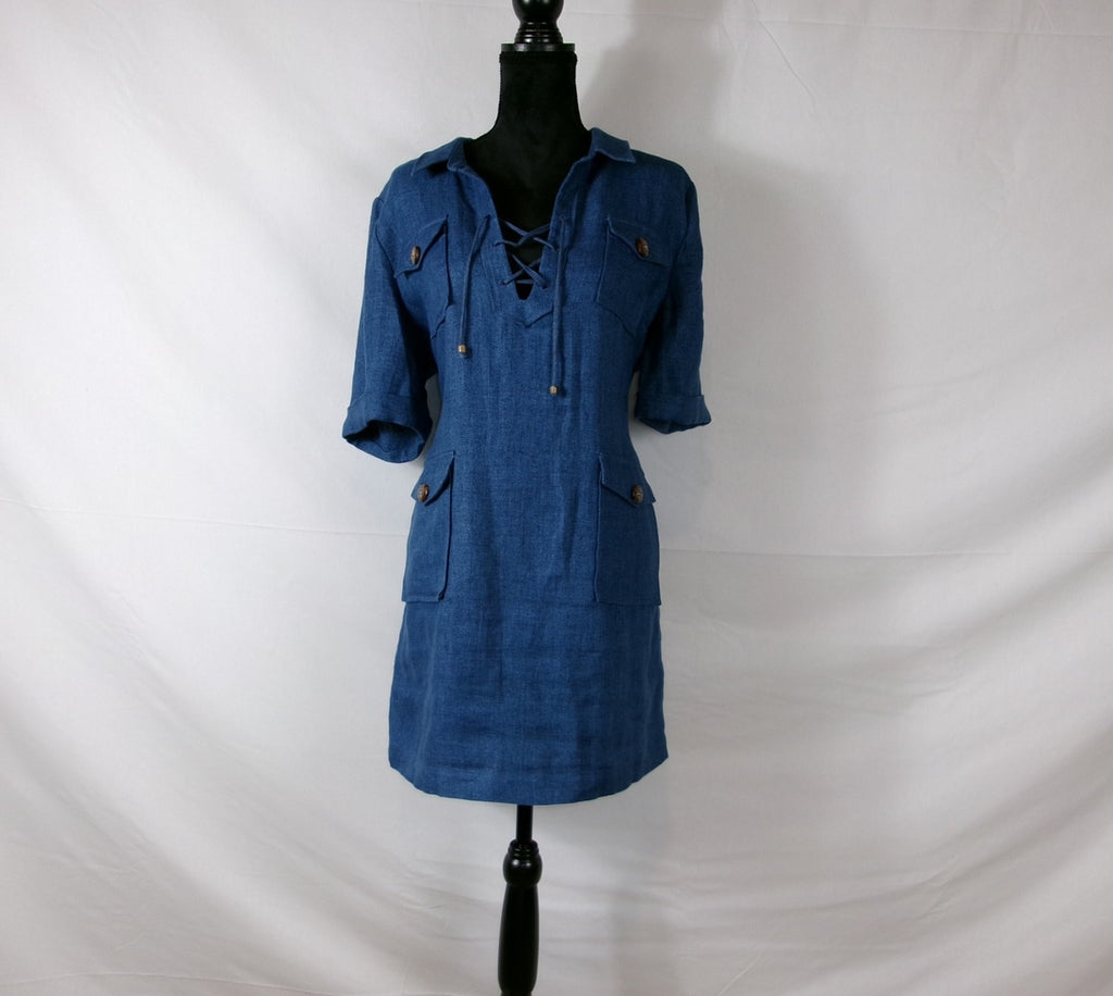 Sézane Solal Dress — Bright Blue – front