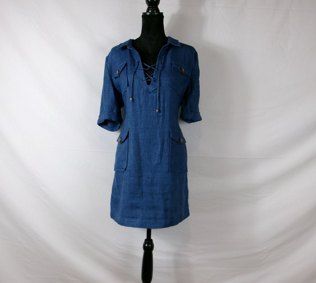 Sézane Solal Dress — Bright Blue – front