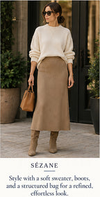 Sézane Naelle Skirt — Camel – styled editorial look 2