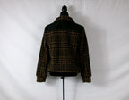 Veronica Beard Faux Fur Plaid Half-Zip Jacket – back