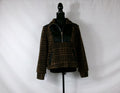 Veronica Beard Faux Fur Plaid Half-Zip Jacket – front