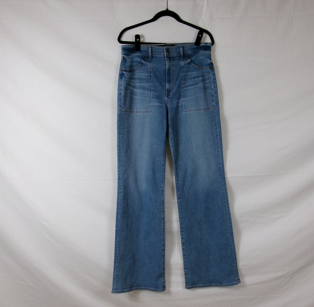 Veronica Beard Crosbie Slim Wide-Leg Jeans – Amethyst – front