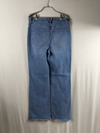 Veronica Beard Crosbie Patch-Pocket Slim Wide-Leg Jeans – Amethyst - back